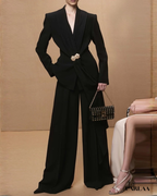 Ensemble tailleur pantalon femme noir