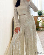 Women's glitter New Year's Eve outfit