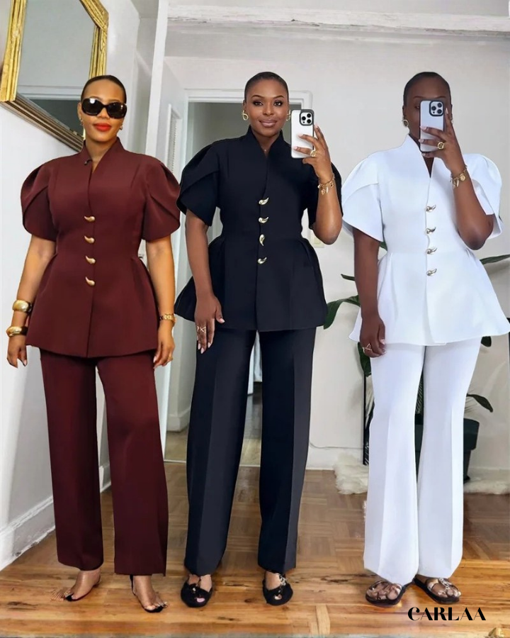 Women's elegant structured pant suit