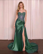 Robe cocktail longue femme
