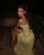 Robe sirene jaune pastel