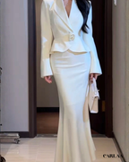 Tailleur jupe femme mariage civil