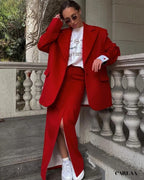 Women's red suit set
