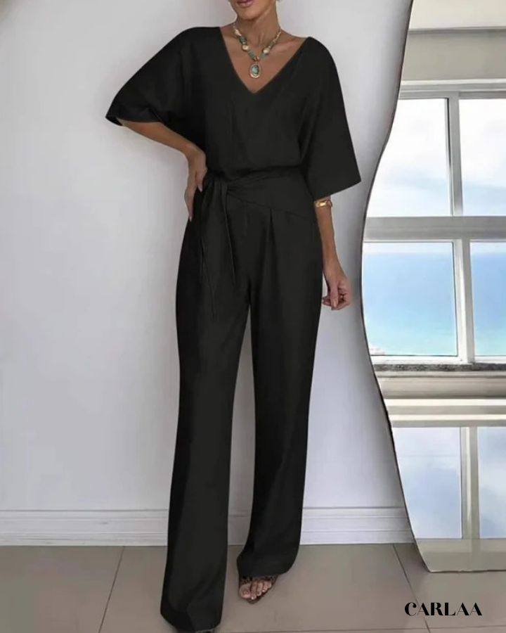 Combinaison pantalon col v fluide