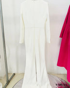 Elegant white jumpsuit for women