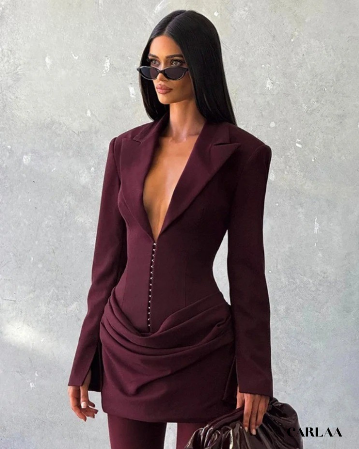 Mini robe blazer femme