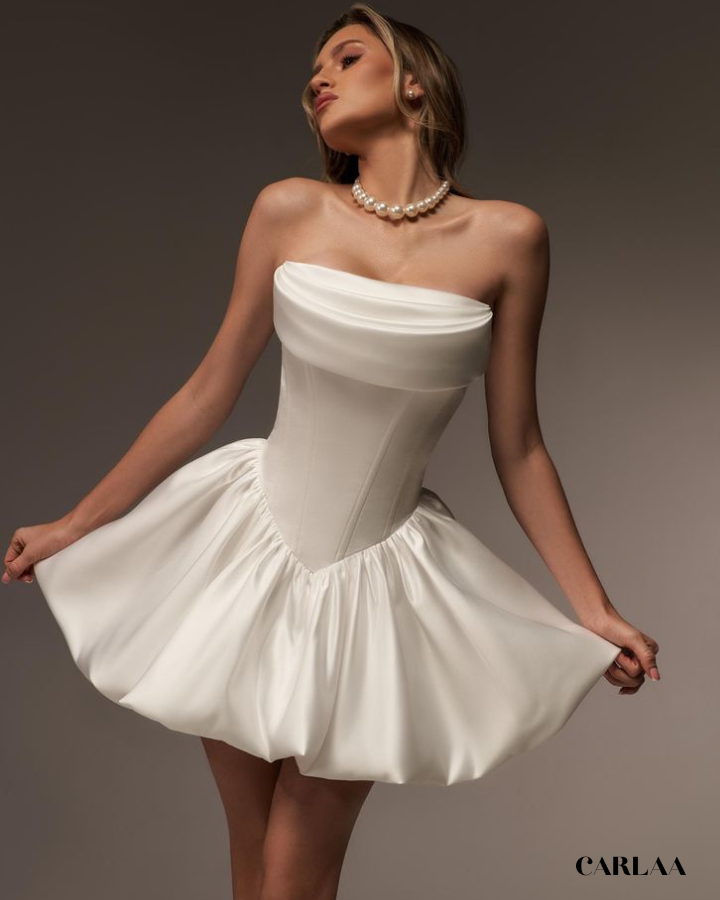 Robe de mariée courte simple et chic