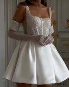 Robe de mariee courte paillette