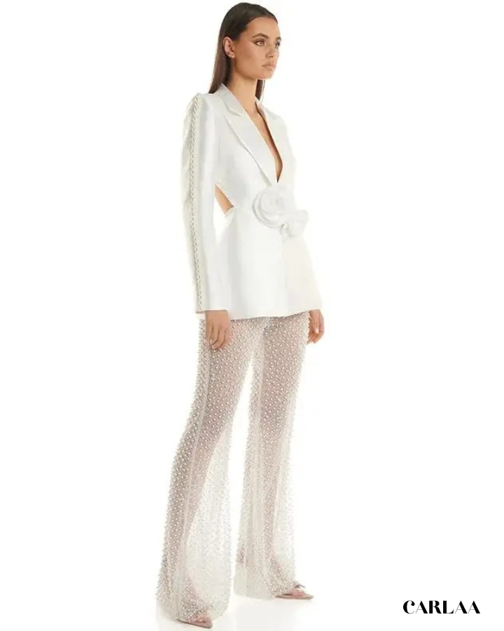 Pantalon tailleur femme mariage civil