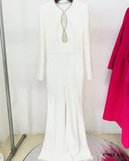 Elegant white jumpsuit for women