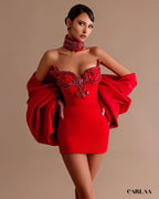 Robe de soirée courte bustier