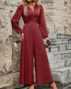 Loose long-sleeved jumpsuit