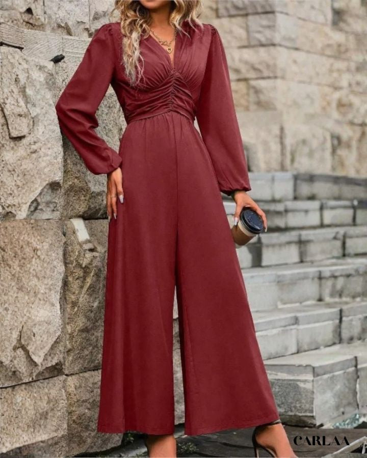 Loose long-sleeved jumpsuit