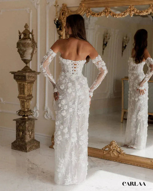 Robe mariage longue dentelle