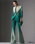 Tailleur pantalon femme vert mariage