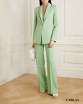 Tailleur femme mariage vert