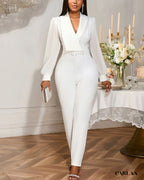 Tenue blanche femme manches longues