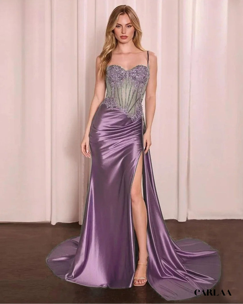 Robe cocktail longue femme