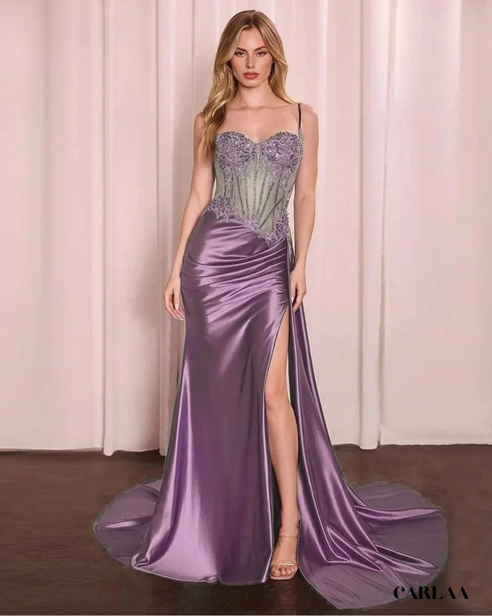 Robe cocktail longue femme