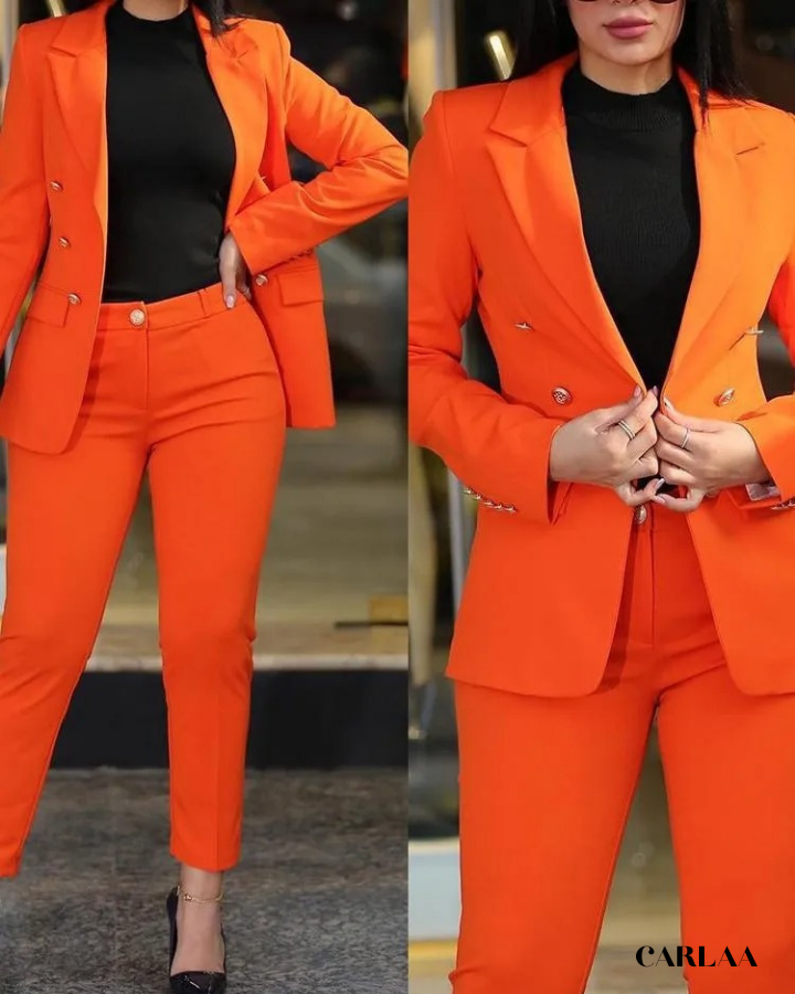 Elegant Slim-Fit Pant Suit