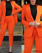 Elegant Slim-Fit Pant Suit