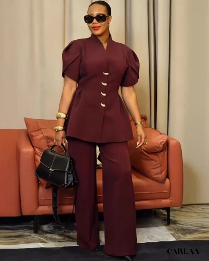 Women's elegant structured pant suit