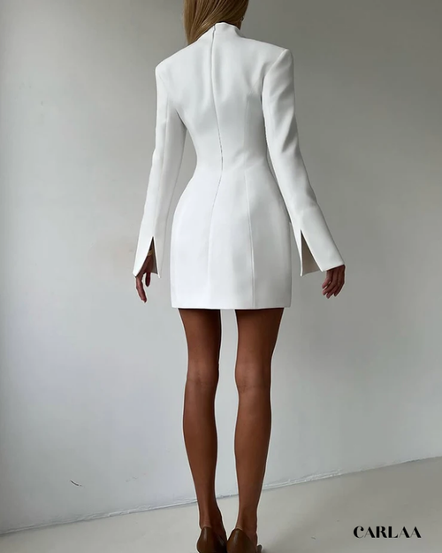 Robe Tailleur Structurée Boutonnée