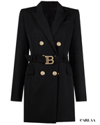 Tailored dress with belt