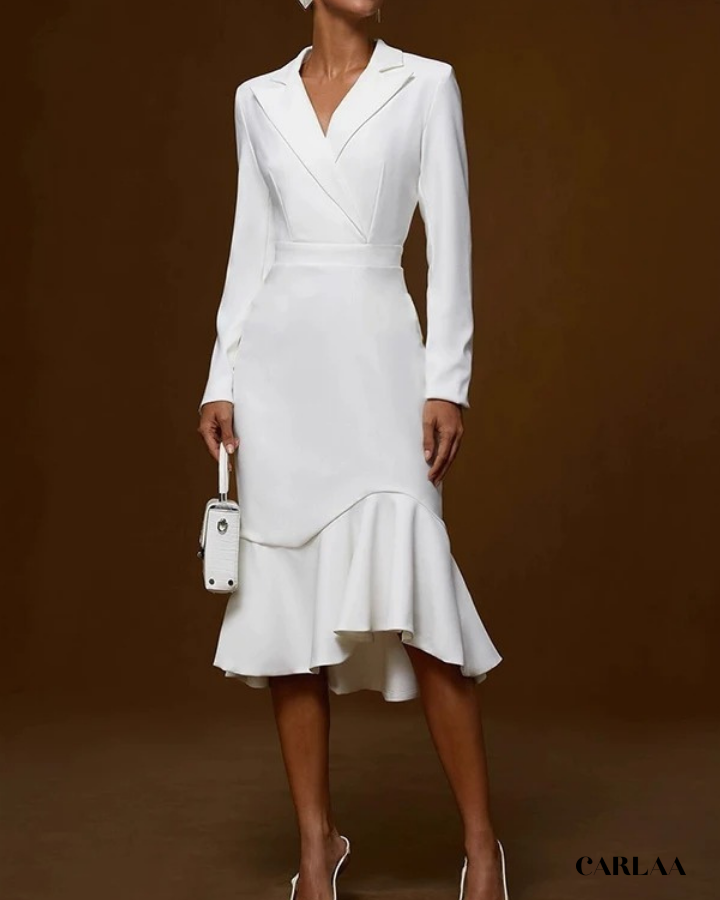 Robe cache cœur col tailleur 