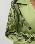 Women's sage green wedding suit