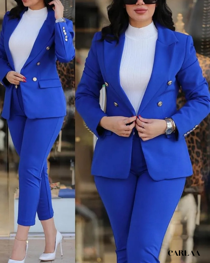 Elegant Slim-Fit Pant Suit