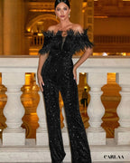 Sequined evening dress