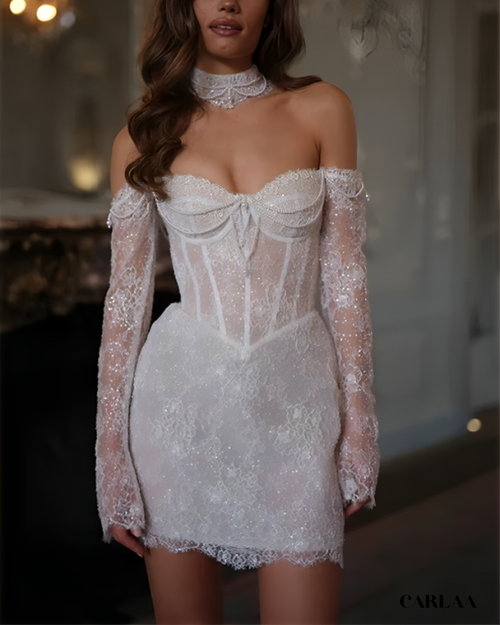 Robe de mariage civil chic courte