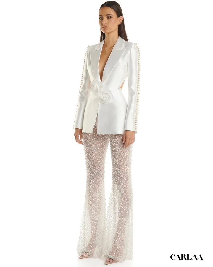 Pantalon tailleur femme mariage civil