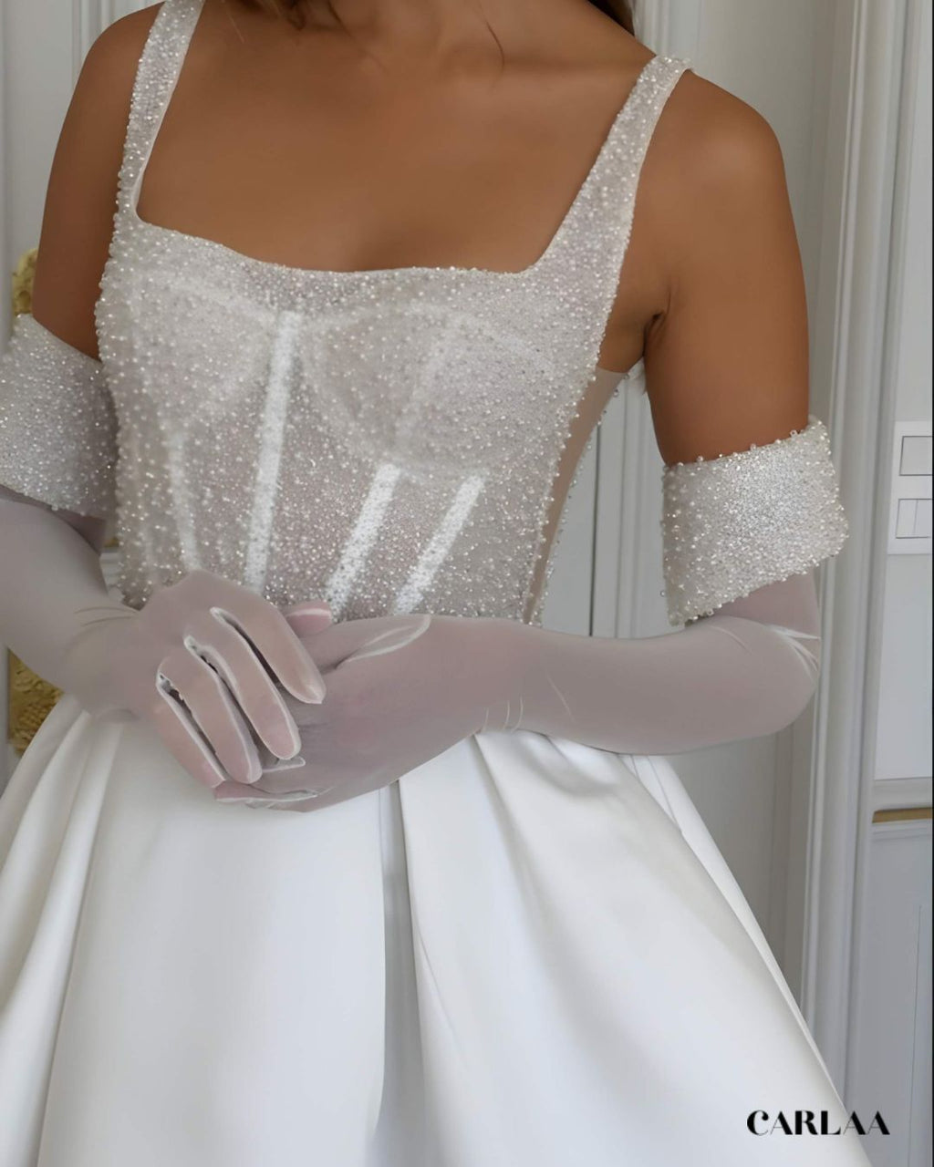 Robe de mariee courte paillette