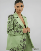 Women's sage green wedding suit