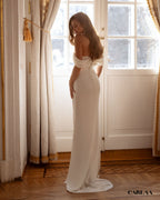 Elegant modern civil wedding dress