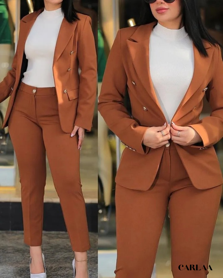 Tailleur Pantalon Slim Élégant