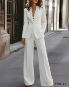 Tailleur pantalon blanc mariage civil