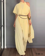 Tenue mariage femme jaune