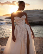 Robe mariage fleur 3d