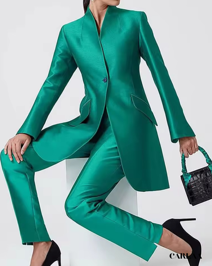 Tailleur femme vert émeraude