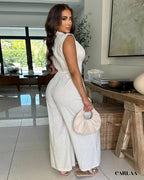 Tenue blanche jambe large