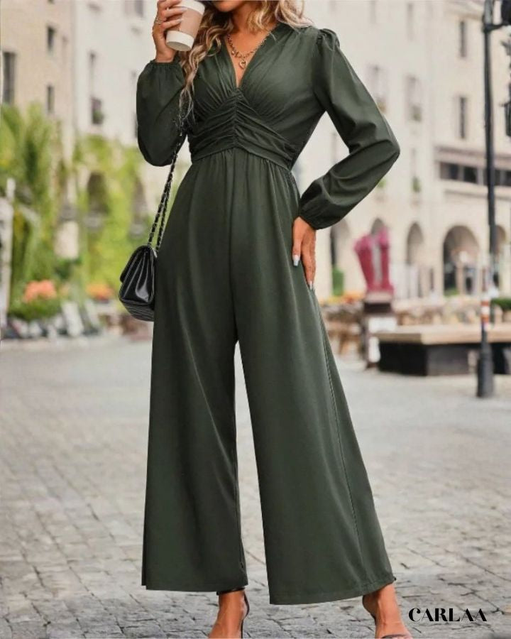 Loose long-sleeved jumpsuit