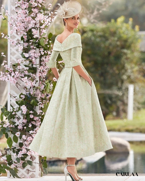 Robe mere de la mariee vert sauge