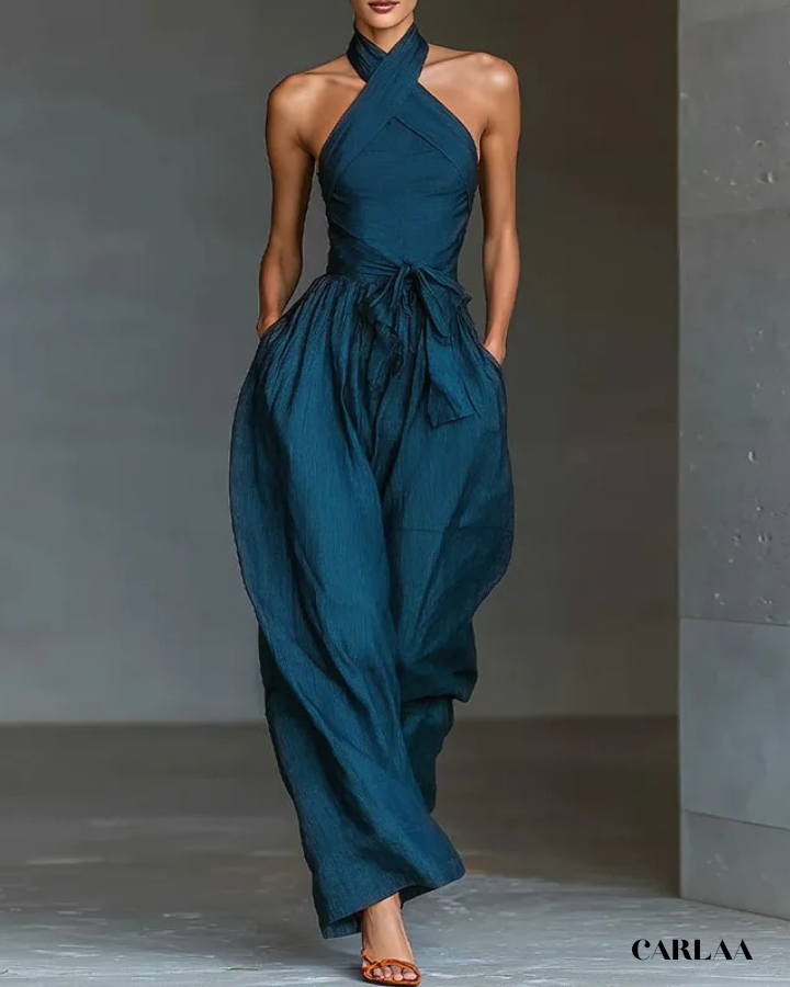 Flowy blue jumpsuit