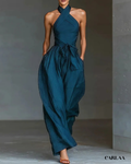 Flowy blue jumpsuit