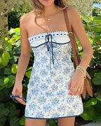 Robe floral courte
