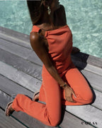 One Shoulder Jumpsuit