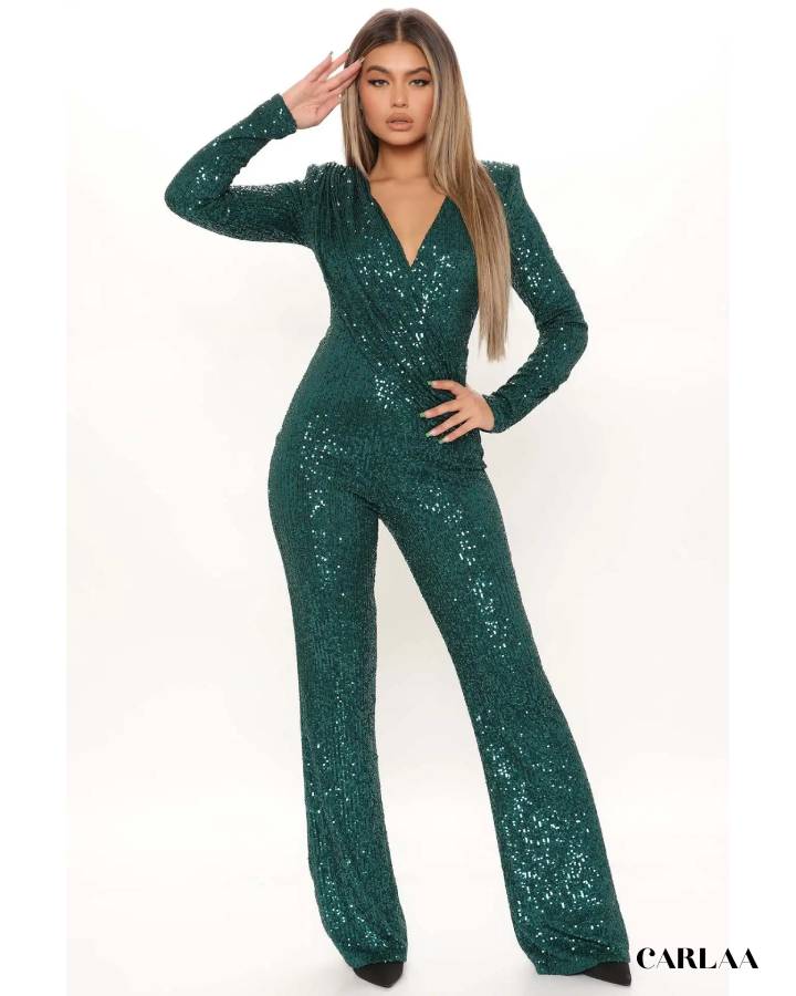 Combinaison Verte Paillette